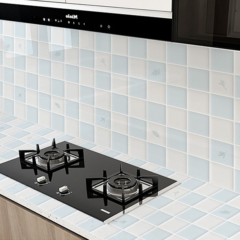 Lisslune | Square Mosaic Peel & Stick Tiles Stain-Resistant Kitchen Backsplash Tiles