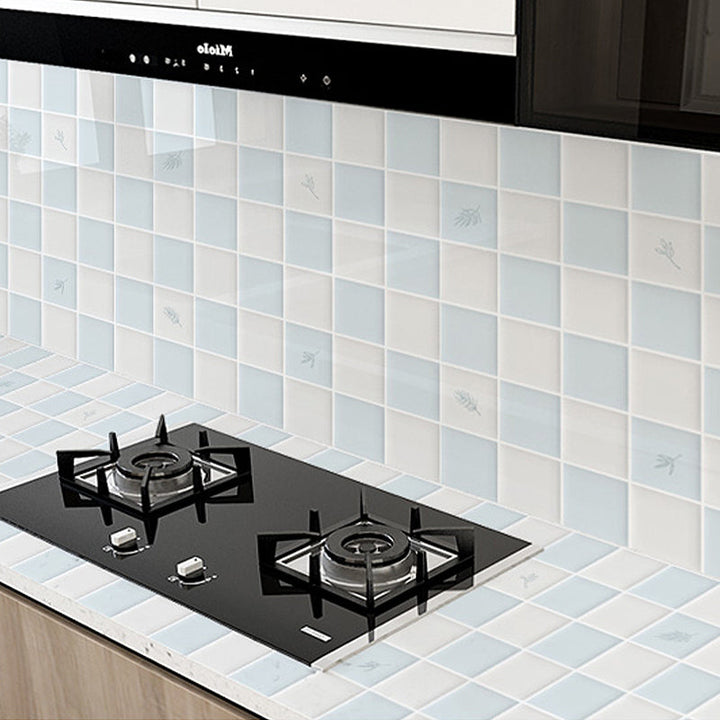 Lisslune | Square Mosaic Peel & Stick Tiles Stain-Resistant Kitchen Backsplash Tiles