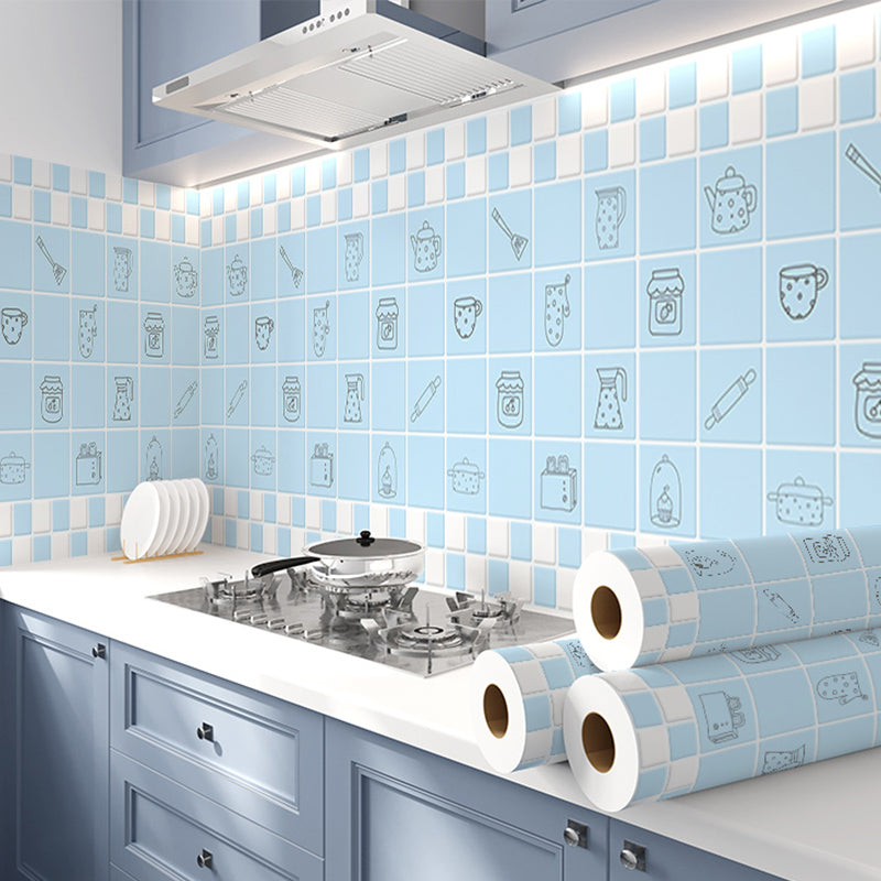 Lisslune | Square Mosaic Peel & Stick Tiles Stain-Resistant Kitchen Backsplash Tiles