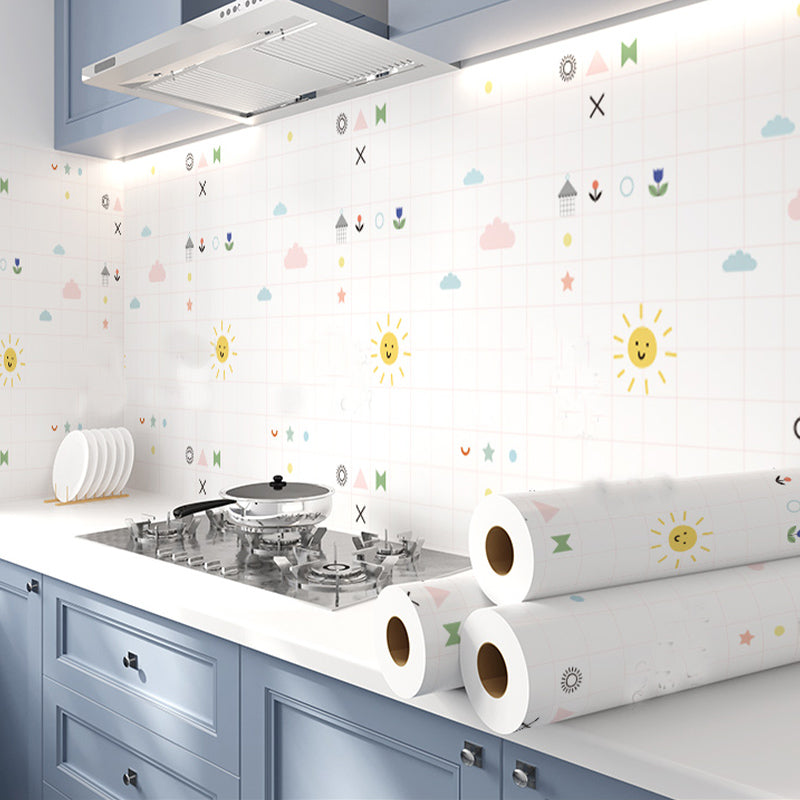 Lisslune | Square Mosaic Peel & Stick Tiles Stain-Resistant Kitchen Backsplash Tiles