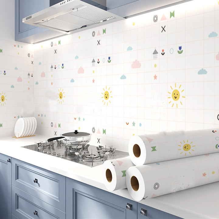 Lisslune | Square Mosaic Peel & Stick Tiles Stain-Resistant Kitchen Backsplash Tiles
