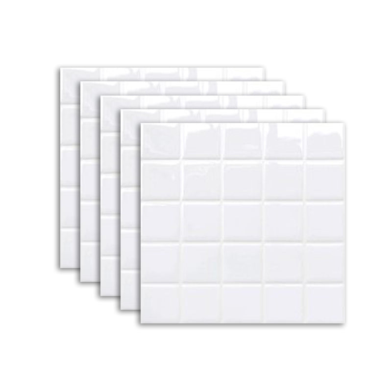 Lisslune | White Mosaic Peel & Stick Tile Waterproof Kitchen Backsplash Wallpaper