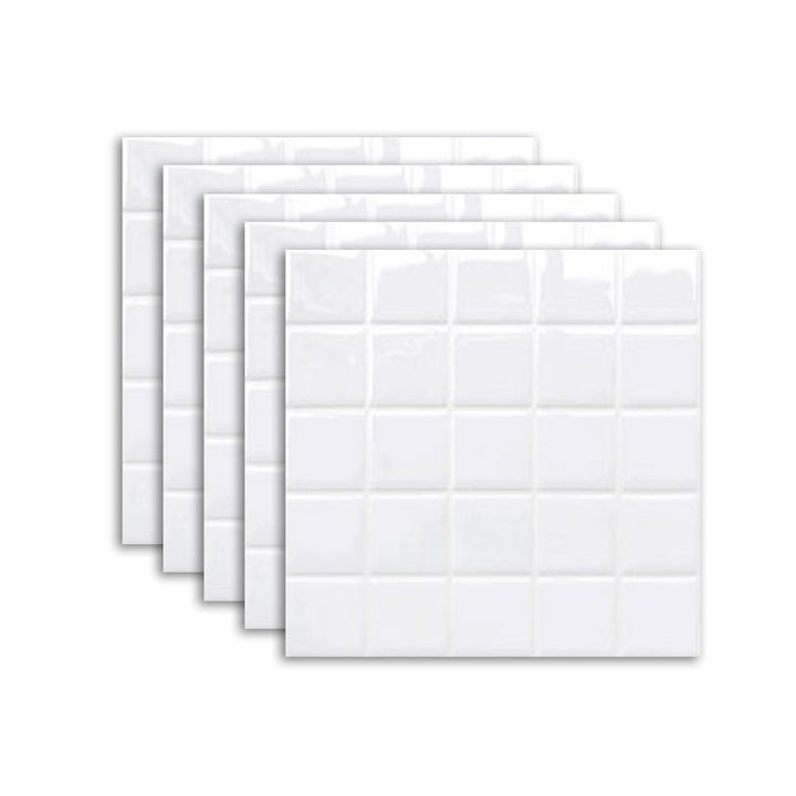 Lisslune | White Mosaic Peel & Stick Tile Waterproof Kitchen Backsplash Wallpaper