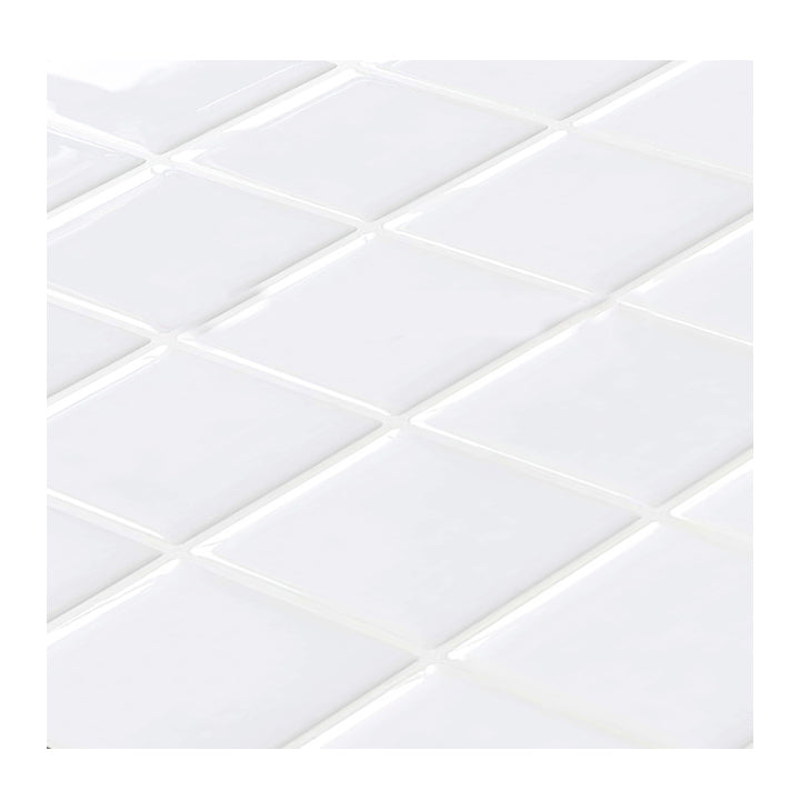 Lisslune | White Mosaic Peel & Stick Tile Waterproof Kitchen Backsplash Wallpaper