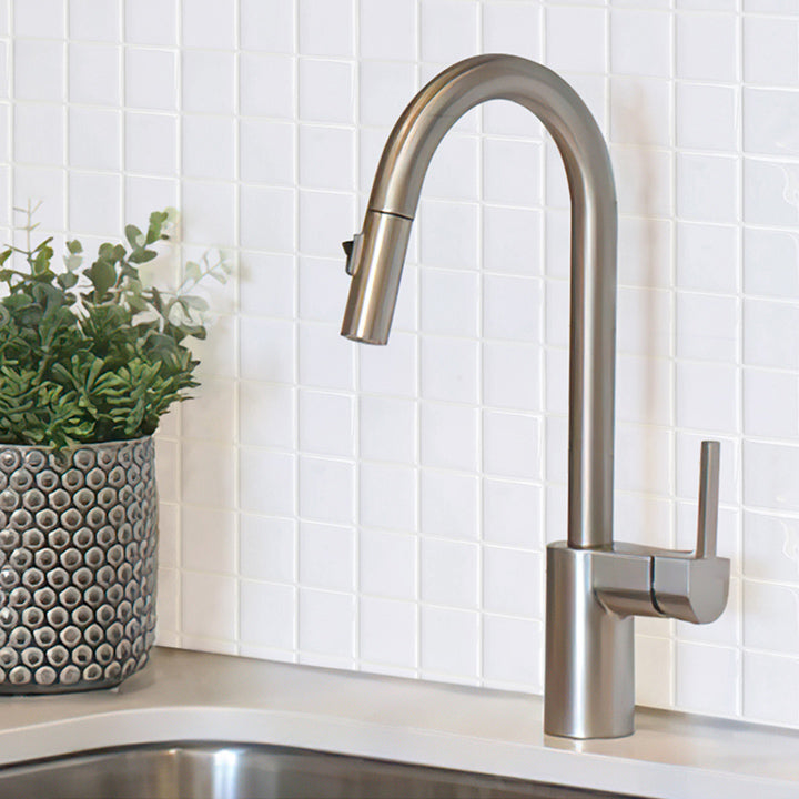 Lisslune | White Mosaic Peel & Stick Tile Waterproof Kitchen Backsplash Wallpaper