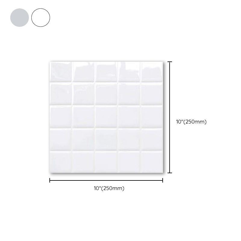 Lisslune | White Mosaic Peel & Stick Tile Waterproof Kitchen Backsplash Wallpaper