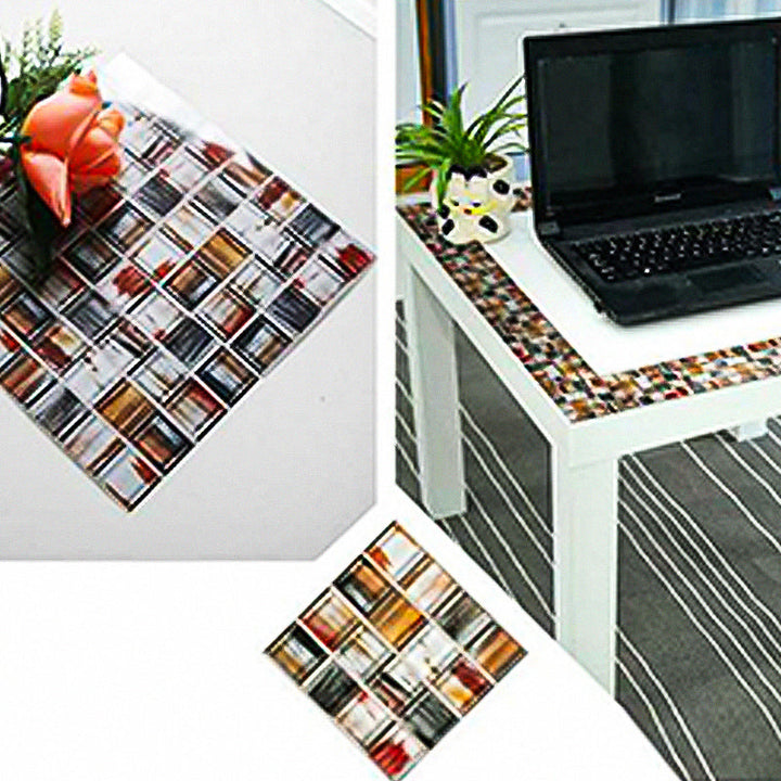 Lisslune | Square Mosaic Peel & Stick Tiles Waterproof Kitchen Splashback Tiles