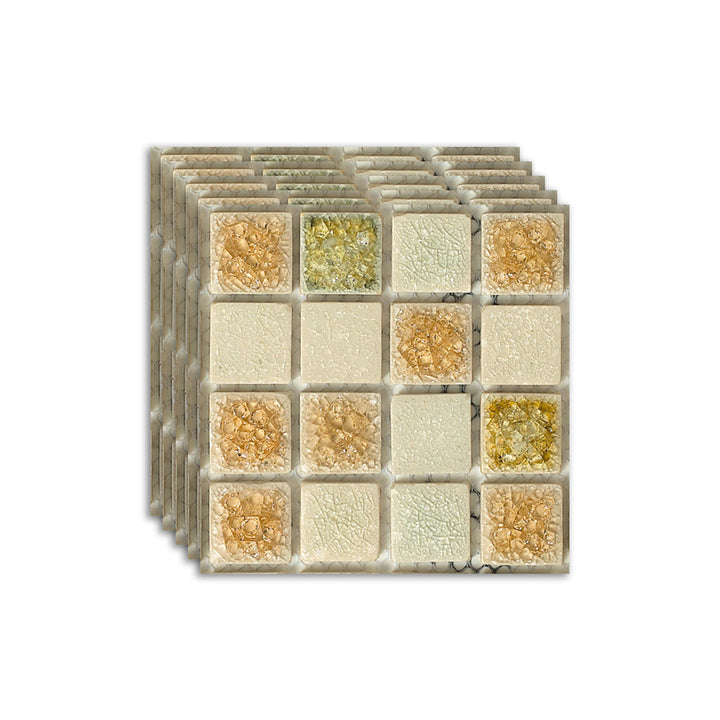 Lisslune | Square Mosaic Peel & Stick Tiles Waterproof Kitchen Splashback Tiles