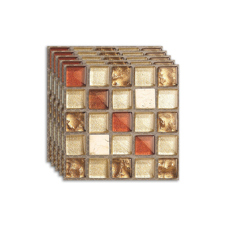 Lisslune | Square Mosaic Peel & Stick Tiles Waterproof Kitchen Splashback Tiles