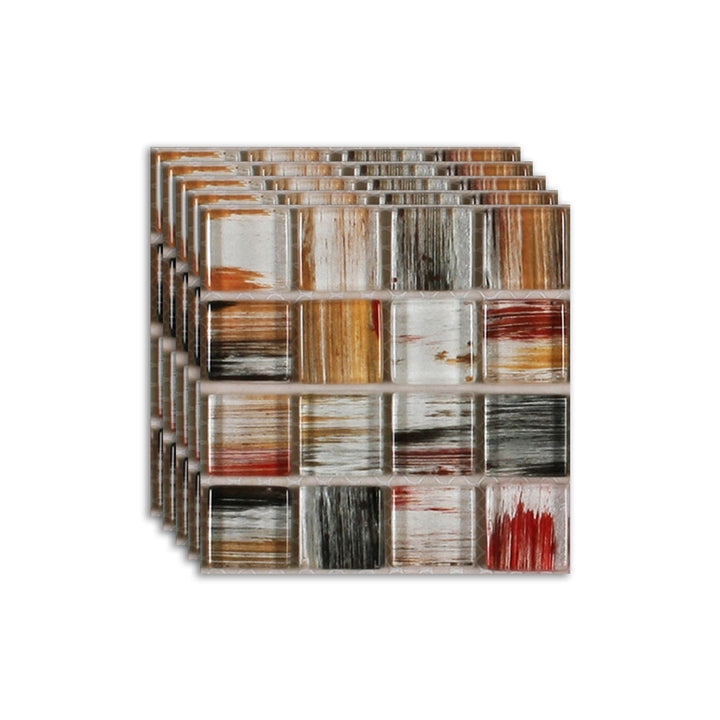 Lisslune | Square Mosaic Peel & Stick Tiles Waterproof Kitchen Splashback Tiles