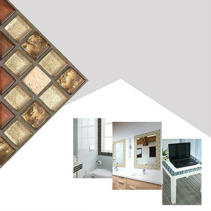 Lisslune | Square Mosaic Peel & Stick Tiles Waterproof Kitchen Splashback Tiles