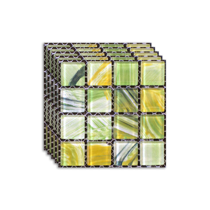 Lisslune | Square Mosaic Peel & Stick Tiles Waterproof Kitchen Splashback Tiles