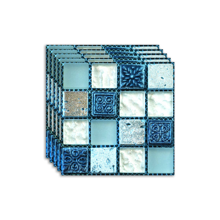 Lisslune | Square Mosaic Peel & Stick Tiles Waterproof Kitchen Splashback Tiles