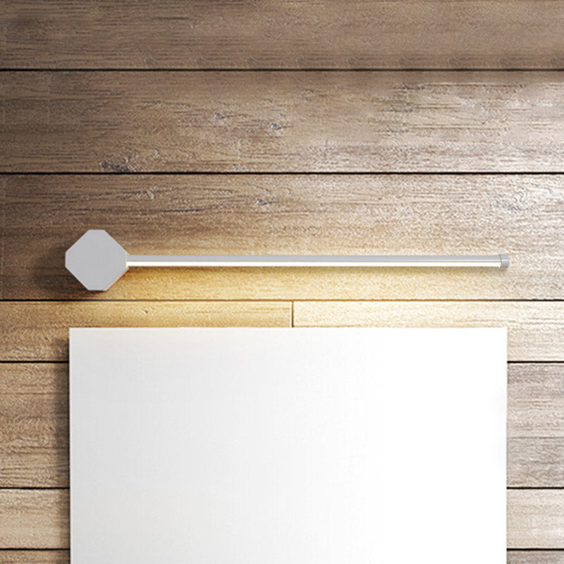 Skørter | LED Bathroom Consoles Simple Black/White Finish Vanity Wall Lamp with Slim Linear Acrylic Screen, 16"/23.5" Long