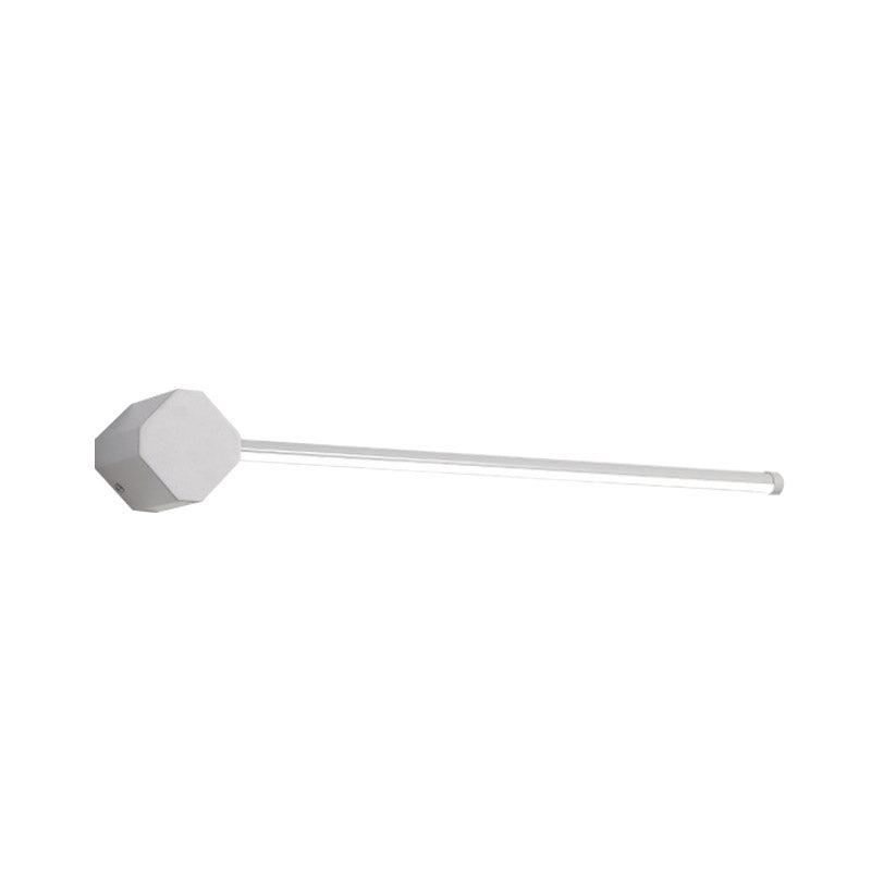 Skørter | LED Bathroom Consoles Simple Black/White Finish Vanity Wall Lamp with Slim Linear Acrylic Screen, 16"/23.5" Long