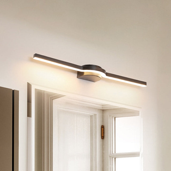 Lisslune | 16"/23.5" L Acrylic Slim Line Wall Lamp Modern LED Wall Lamp Sconces in Black, White/Warm Light