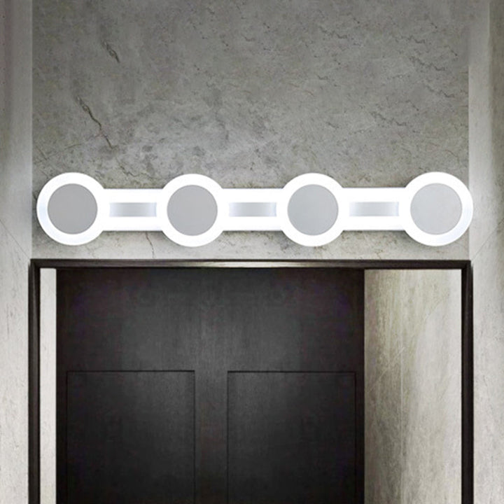 Lisslune | White Linear Vanity Light Modernist 16"/23.5" L 3/4 Lights LED Acrylic Wall Light Lamp in Warm/White Light