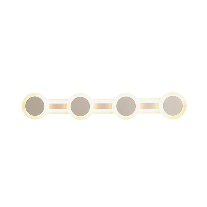 Lisslune | White Linear Vanity Light Modernist 16"/23.5" L 3/4 Lights LED Acrylic Wall Light Lamp in Warm/White Light
