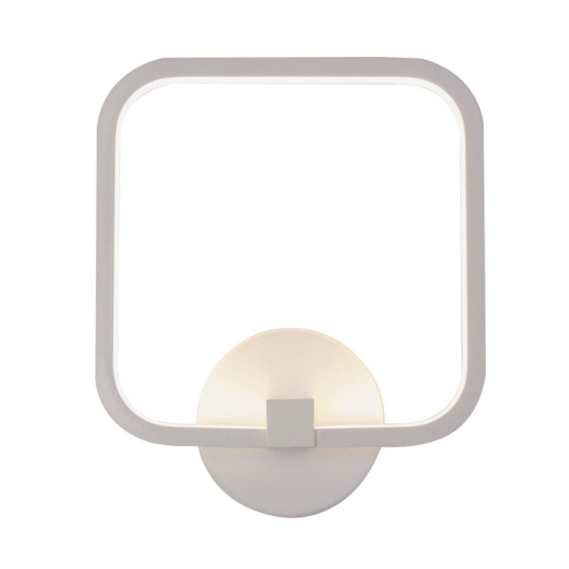 Lisslune | LED Nightstand Wall Light Simple White Wall Light with Square Acrylic Shade in White/Warm/Natural Light