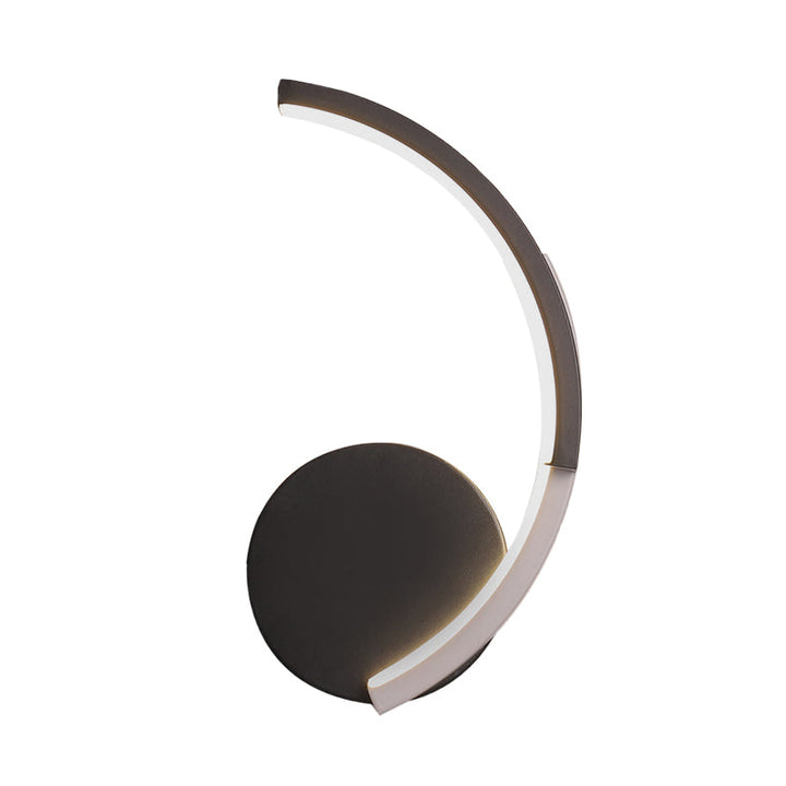 Lisslune | Curved Line Living Room Wall Light Acrylic LED Modern Wall Mounted Lamp Light in Black, White/Warm Light