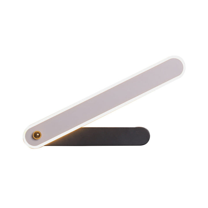 Lisslune | Hour Hand Wall Mount Light Modernism Acrylic Black and White LED Wall Light in White/ Warm Light
