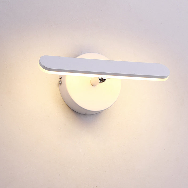 Lisslune | Aluminium Linear Wall Lamp Modern LED White Wall Light in Natural/Warm Light for Bathroom