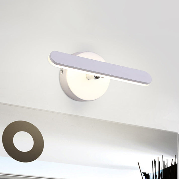 Lisslune | Aluminium Linear Wall Lamp Modern LED White Wall Light in Natural/Warm Light for Bathroom