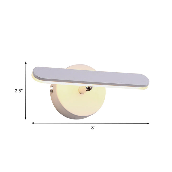 Lisslune | Aluminium Linear Wall Lamp Modern LED White Wall Light in Natural/Warm Light for Bathroom