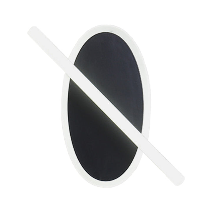 Lisslune | Oval and Ring Wall Mount Lighting Modern Acrylic LED Stair Wall Lamp Sconces in Black, White/Warm Light