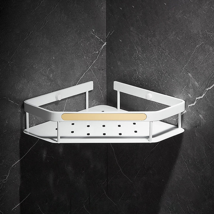 Lisslune | Matt white 3-piece modern bathroom accessory set, bathroom shelf