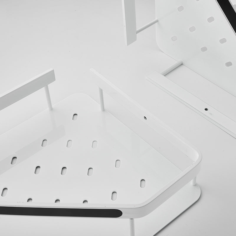 Lisslune | Matt white 3-piece modern bathroom accessory set, bathroom shelf