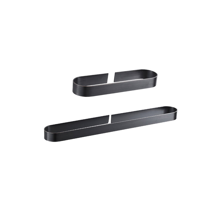 Lisslune | 2-piece modern bathroom hardware set in gold/black, towel holder