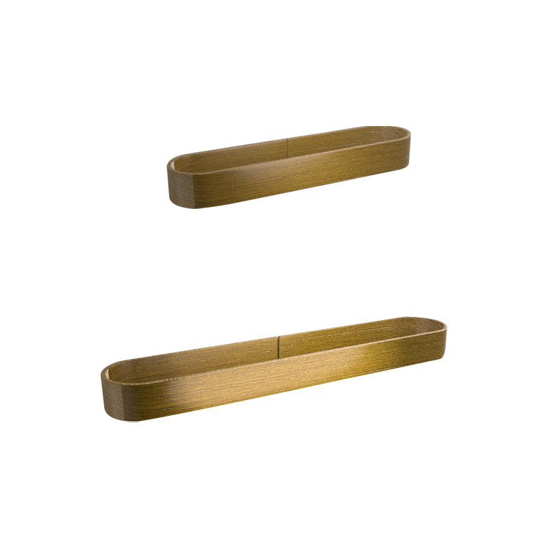 Lisslune | 2-piece modern bathroom hardware set in gold/black, towel holder