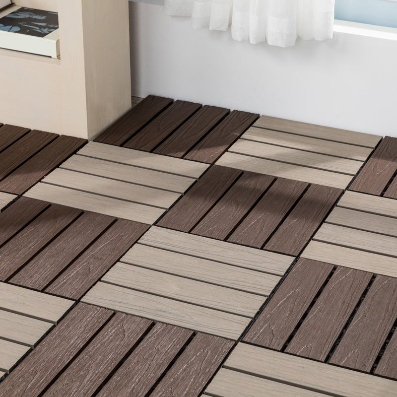Lisslune | Outdoor Ground Board Strips Composite Waterproof Square Deck Board
