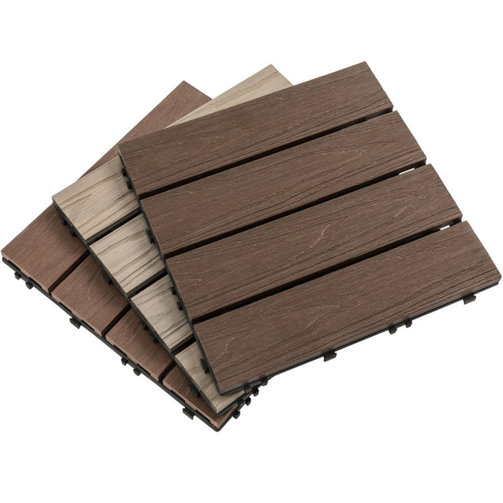 Lisslune | Outdoor Ground Board Strips Composite Waterproof Square Deck Board