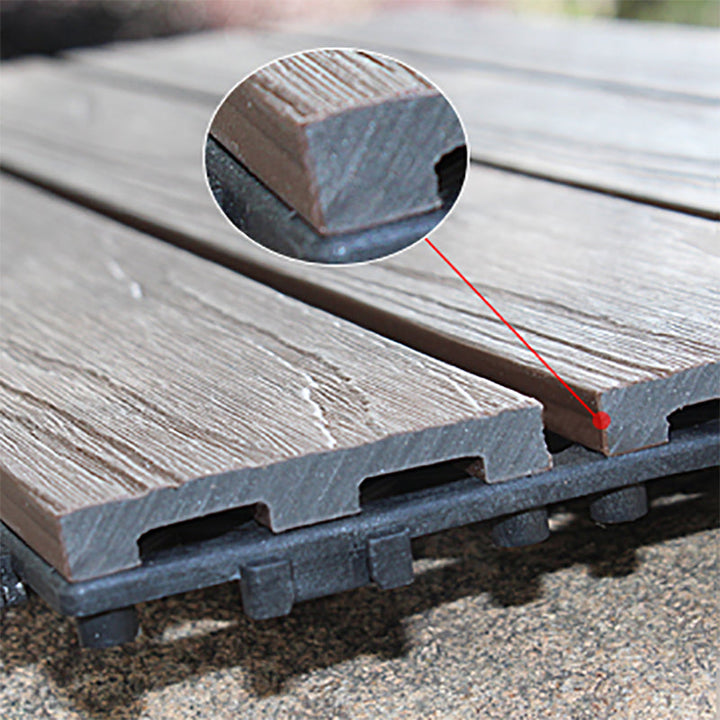 Lisslune | Outdoor Ground Board Strips Composite Waterproof Square Deck Board