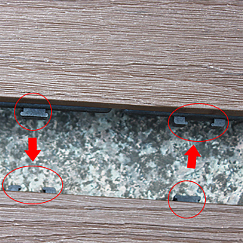 Lisslune | Outdoor Ground Board Strips Composite Waterproof Square Deck Board
