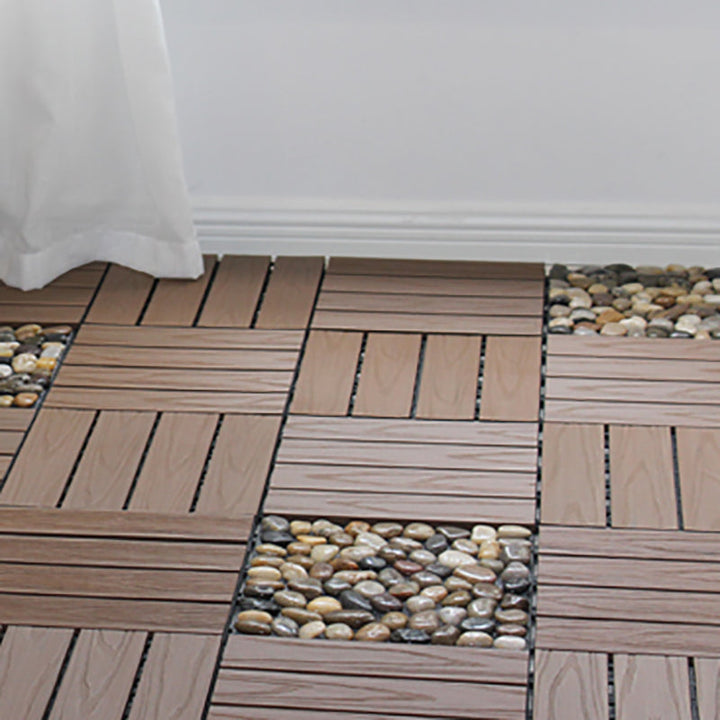 Lisslune | Outdoor Ground Board Strips Composite Waterproof Square Deck Board