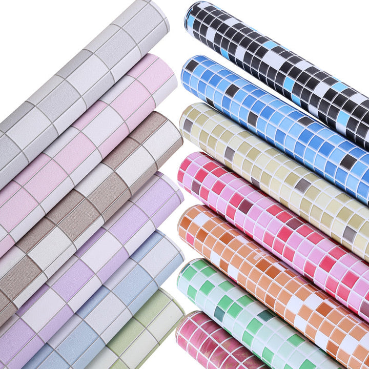 Lisslune | Colorful Mosaic Peel & Stick Tiles Waterproof Shower Wallpaper