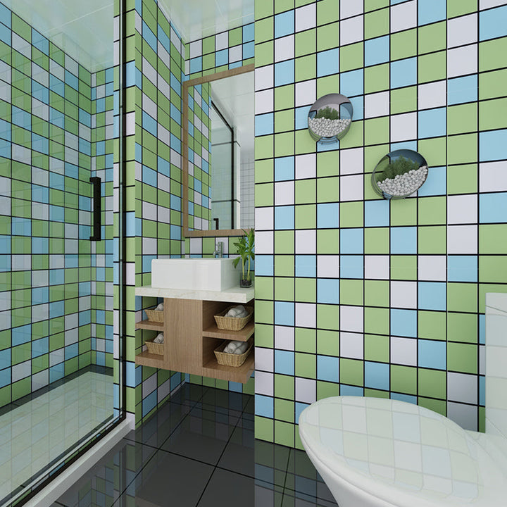 Lisslune | Colorful Mosaic Peel & Stick Tiles Waterproof Shower Wallpaper
