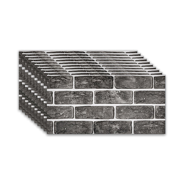 Lisslune | Brick Joint Peel & Stick Tile 30 cm x 60 cm Rectangular PVC Wallpaper