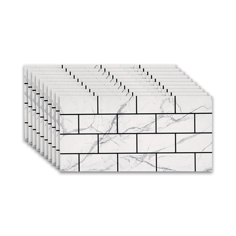 Lisslune | Brick Joint Peel & Stick Tile 30 cm x 60 cm Rectangular PVC Wallpaper