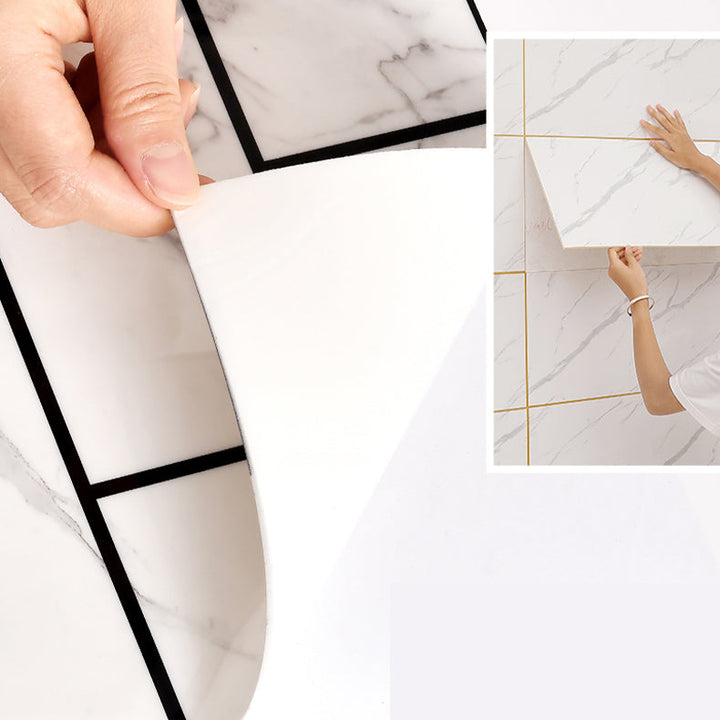 Lisslune | Brick Joint Peel & Stick Tile 30 cm x 60 cm Rectangular PVC Wallpaper