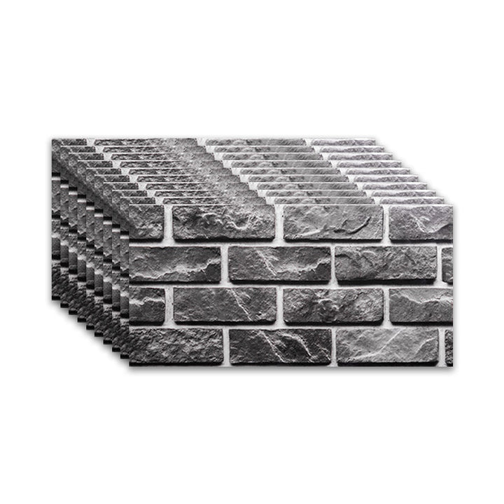 Lisslune | Brick Joint Peel & Stick Tile 30 cm x 60 cm Rectangular PVC Wallpaper