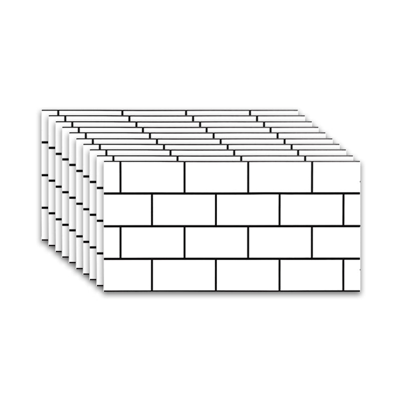 Lisslune | Brick Joint Peel & Stick Tile 30 cm x 60 cm Rectangular PVC Wallpaper