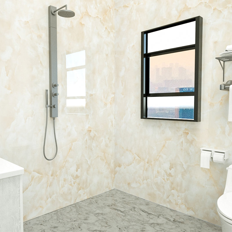 Lisslune | Marbleing Water-repellent Tile PVC Single Peel-and-stick Tile for Bathroom Back Wall