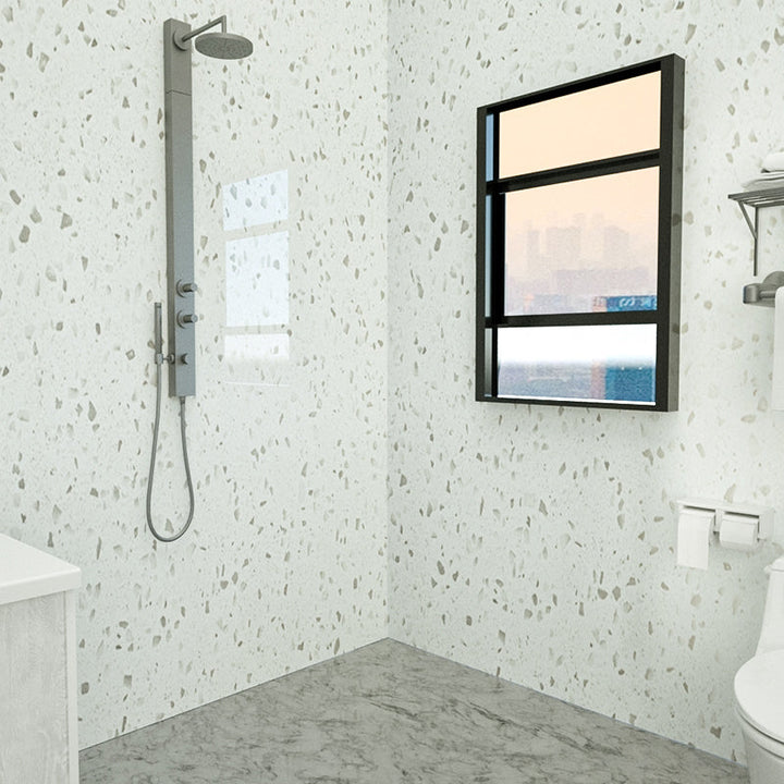Lisslune | Marbleing Water-repellent Tile PVC Single Peel-and-stick Tile for Bathroom Back Wall