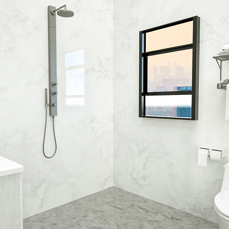 Lisslune | Marbleing Water-repellent Tile PVC Single Peel-and-stick Tile for Bathroom Back Wall