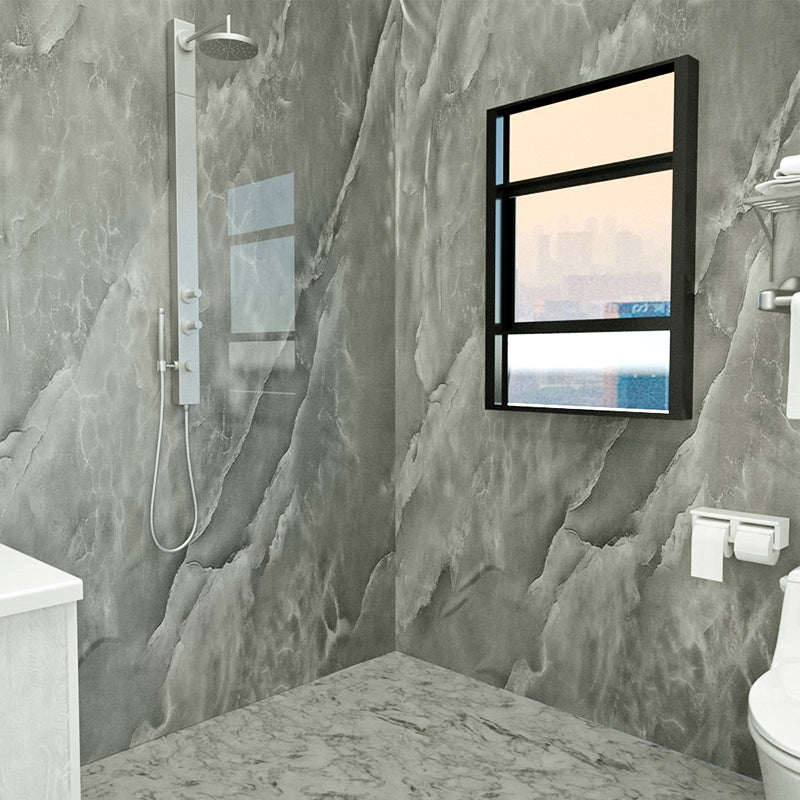 Lisslune | Marbleing Water-repellent Tile PVC Single Peel-and-stick Tile for Bathroom Back Wall