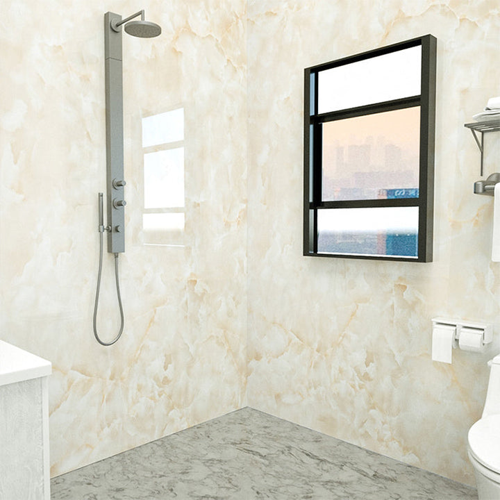 Lisslune | Marbleing Water-repellent Tile PVC Single Peel-and-stick Tile for Bathroom Back Wall